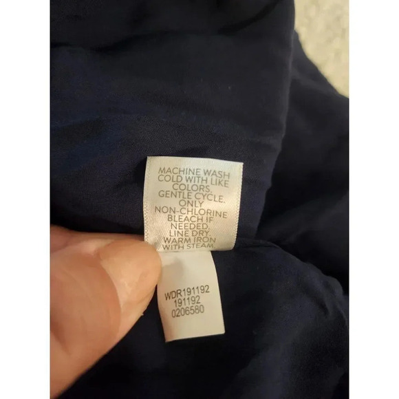 NWT J. Jill Size SP Navy Blue Floral Sleeveless Hi-Low Ruffle Hem Maxi Dress - Picture 10 of 10